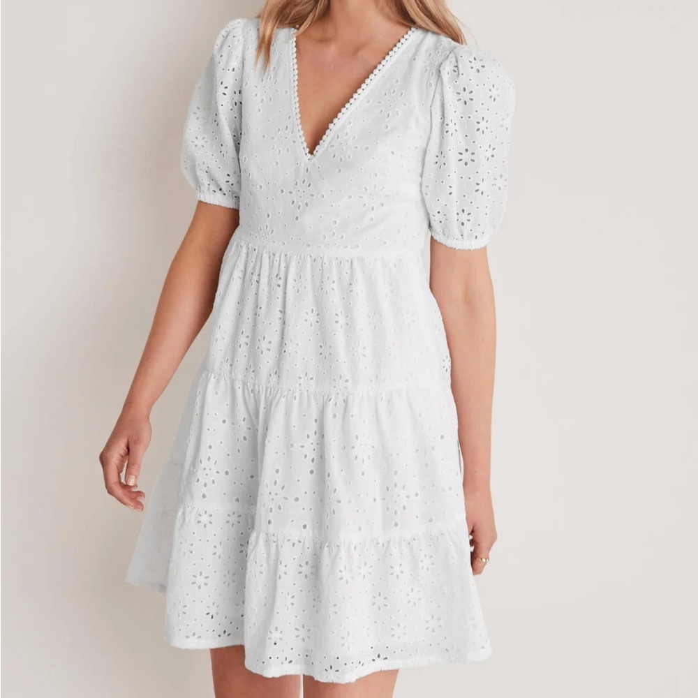 Boden Back Detail Broderie Eyelet Dress